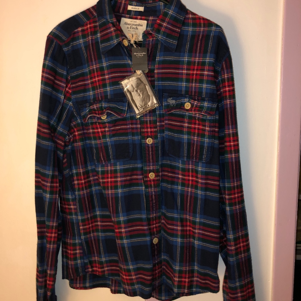 Abercrombie and Fitch Flannel, Mens size XXL, NEW